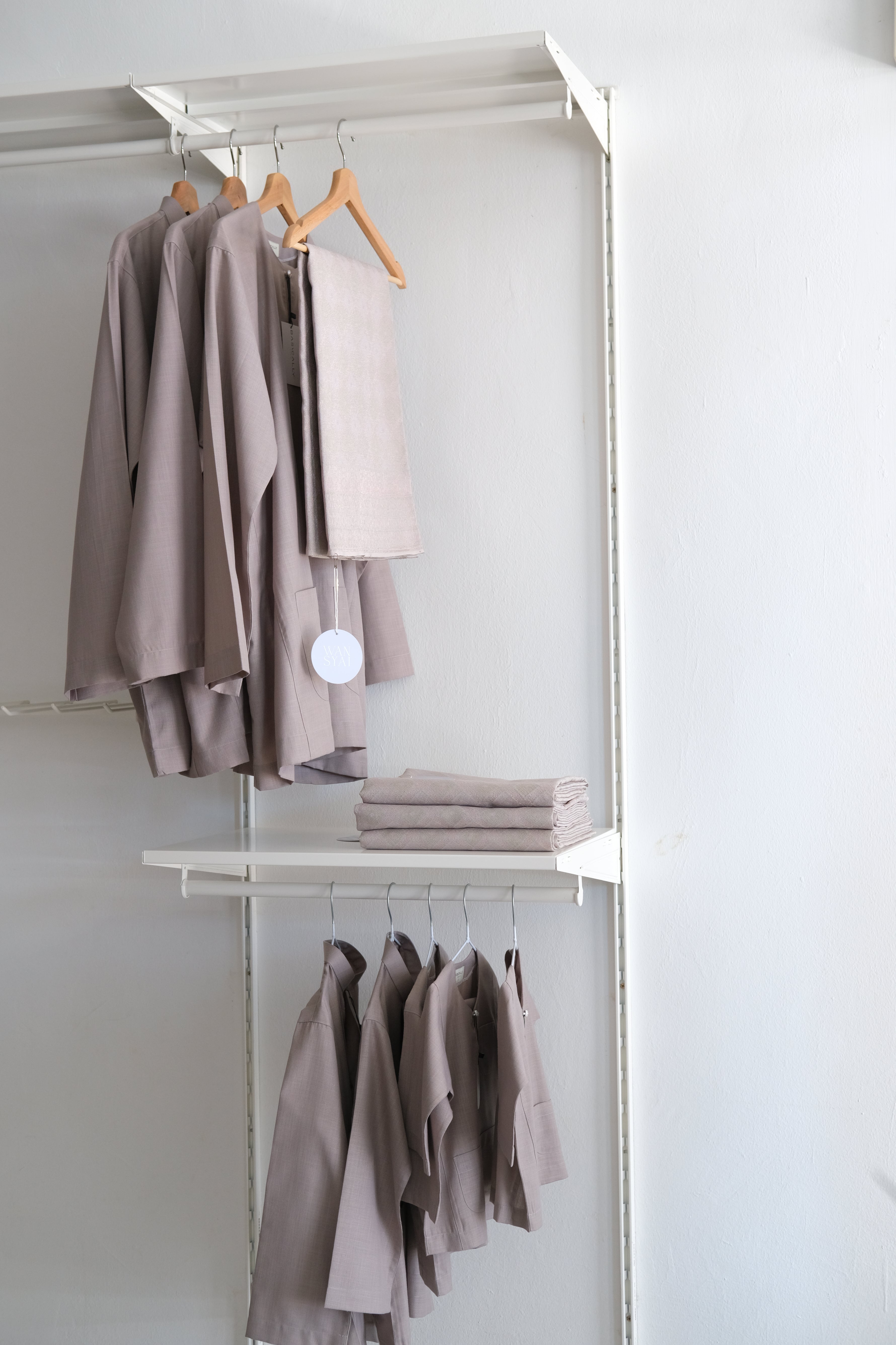 Songket Sampin in Light Grey