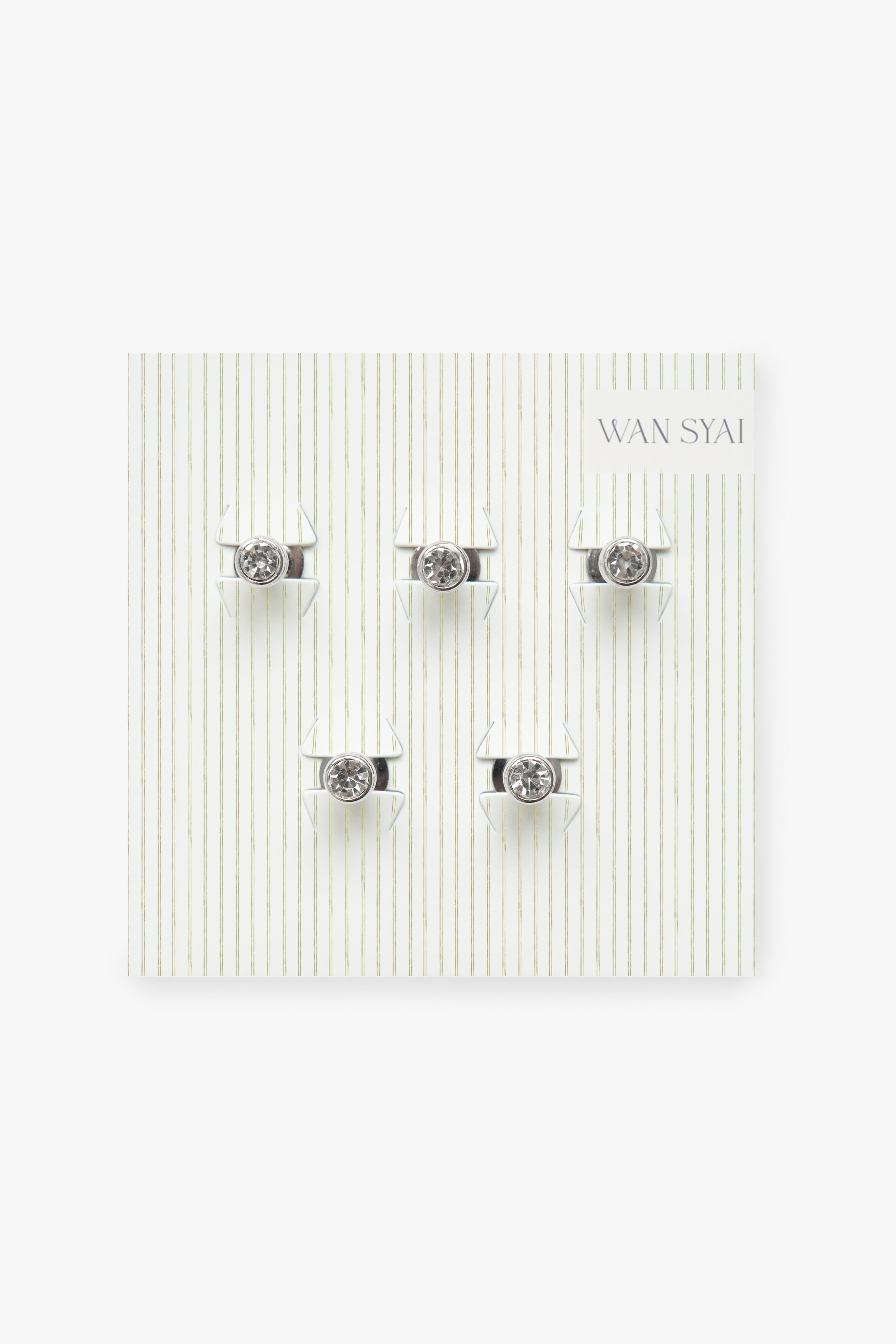 Tiered Silver Baju Melayu Buttons