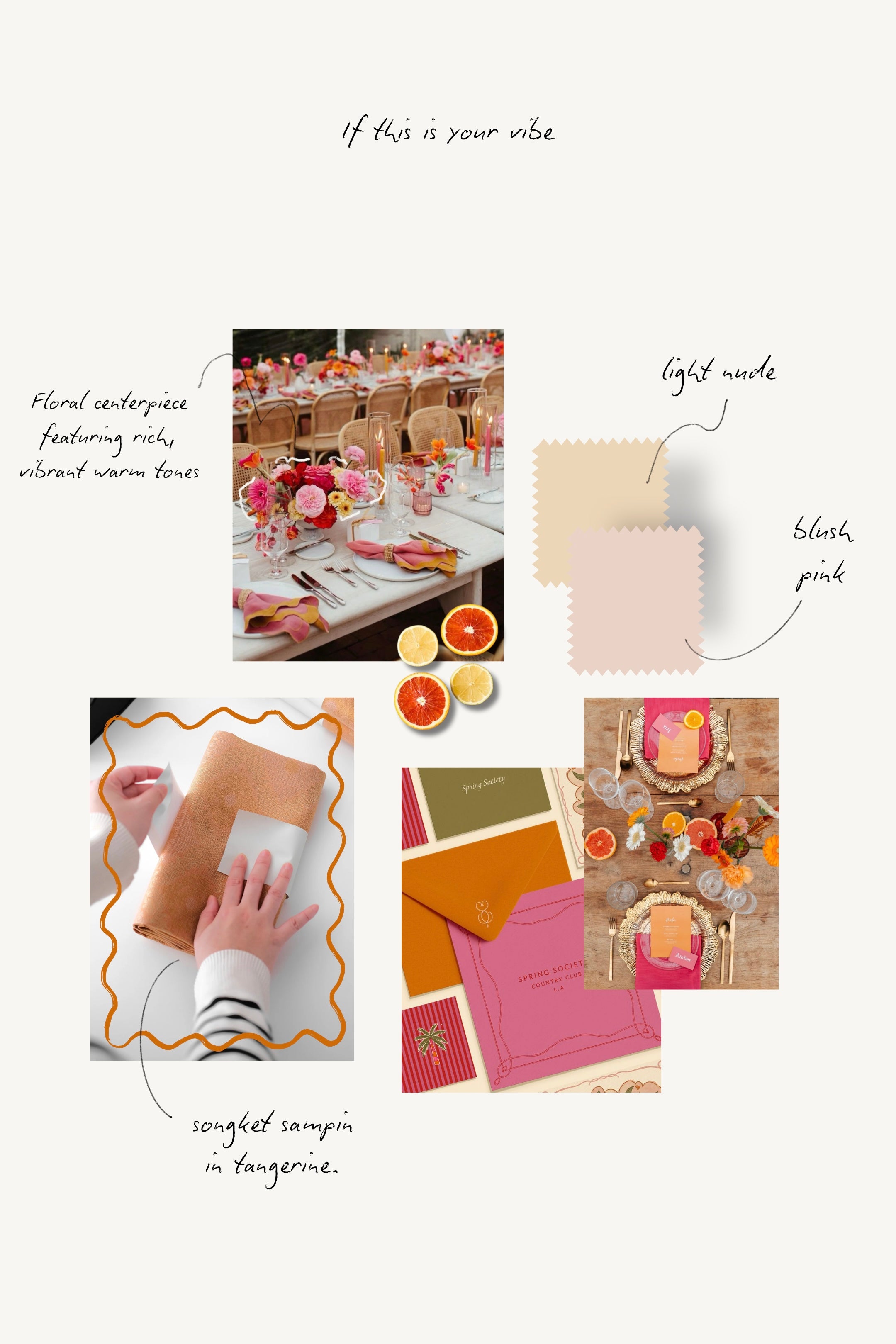 Songket Sampin in Tangerine