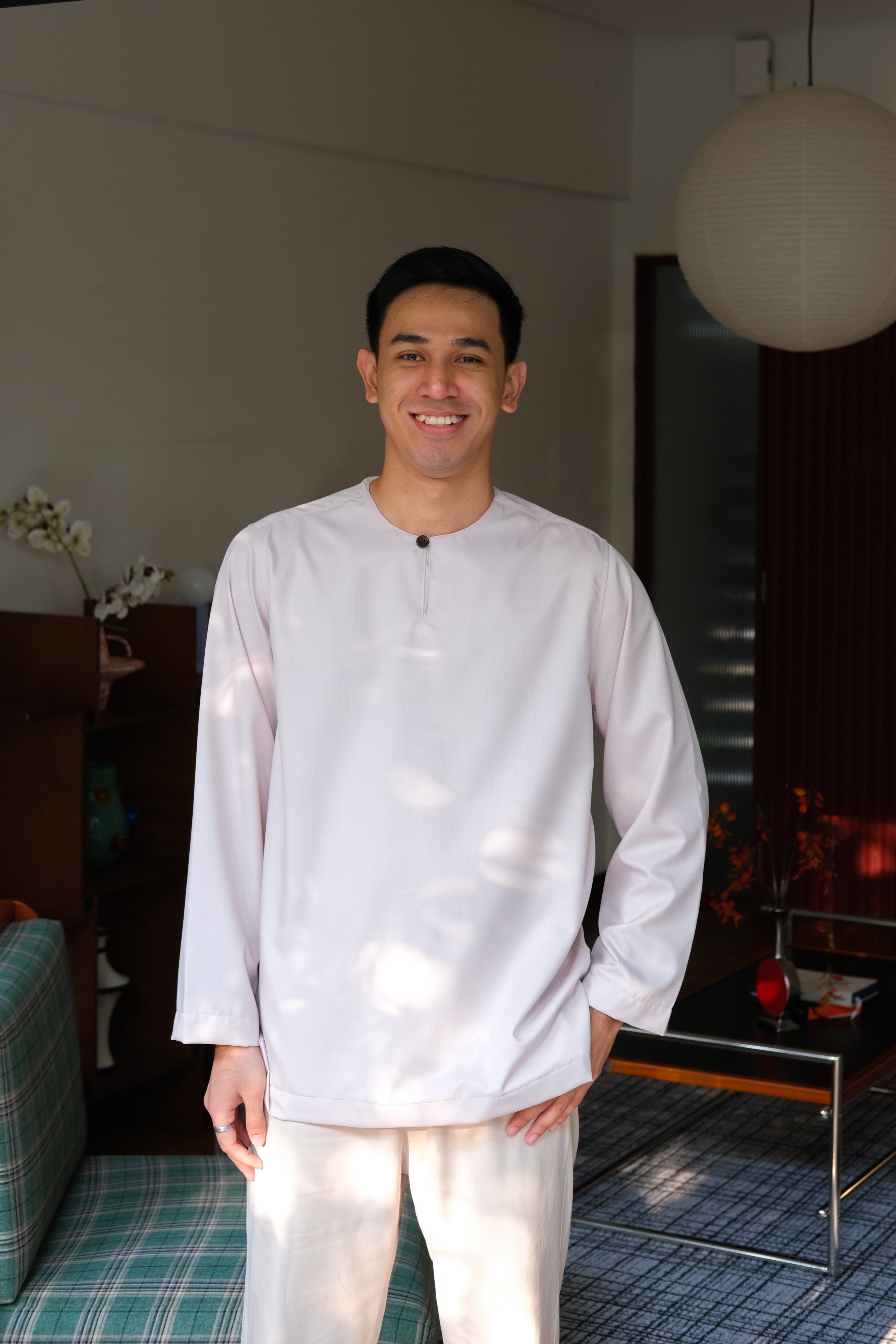 Long-sleeve Kurta in Soft Pink
