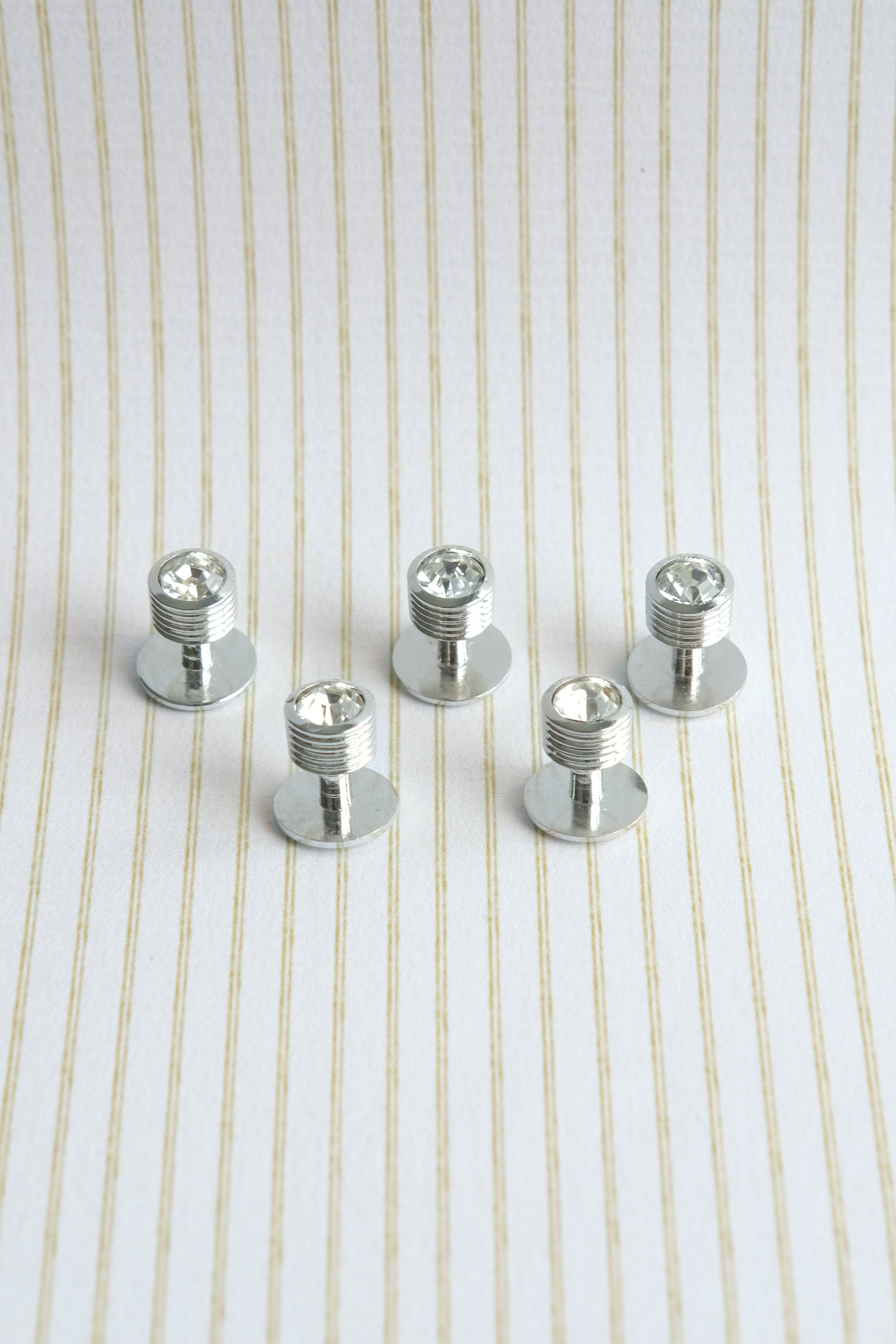 Round Silver Baju Melayu Buttons