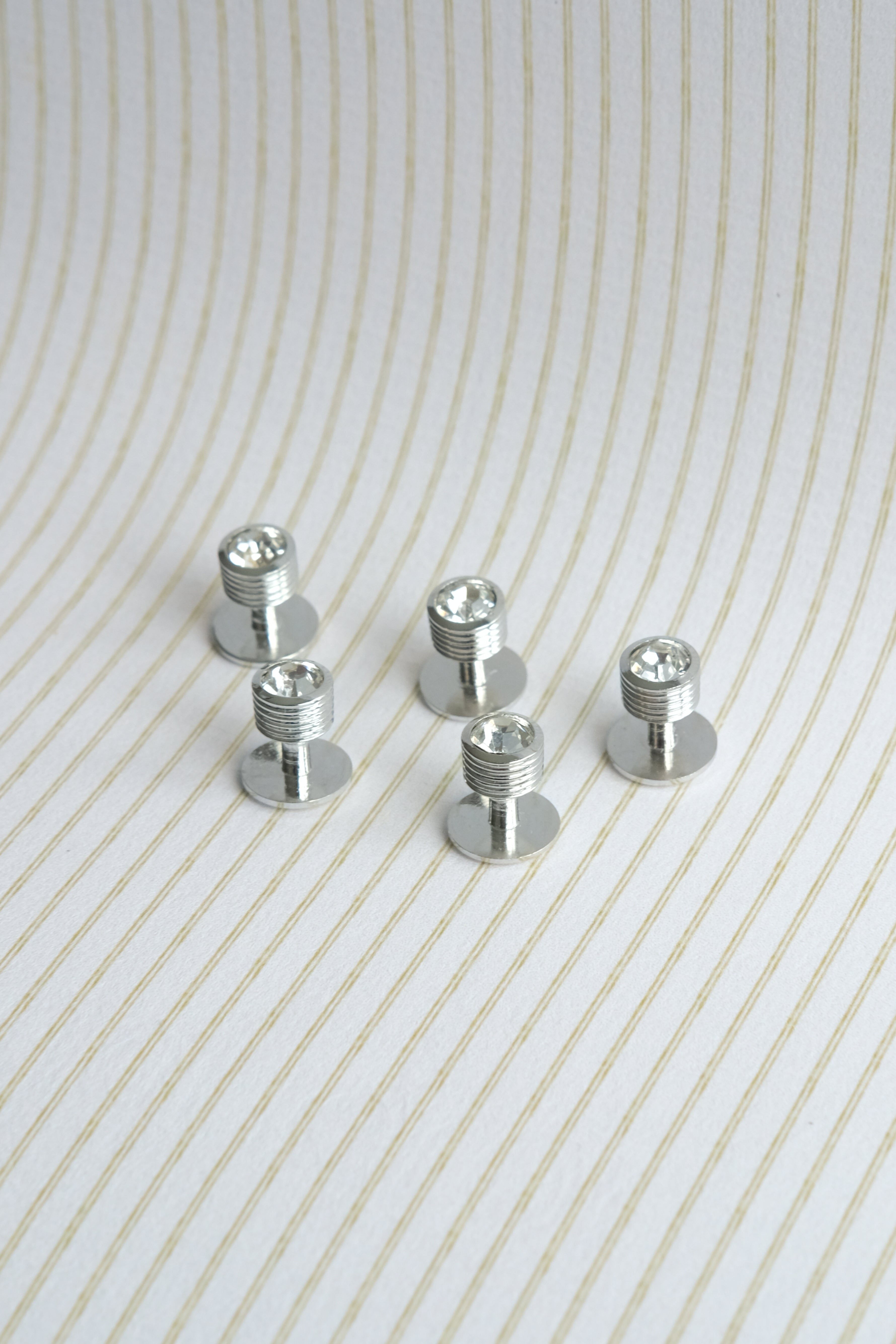 Round Silver Baju Melayu Buttons