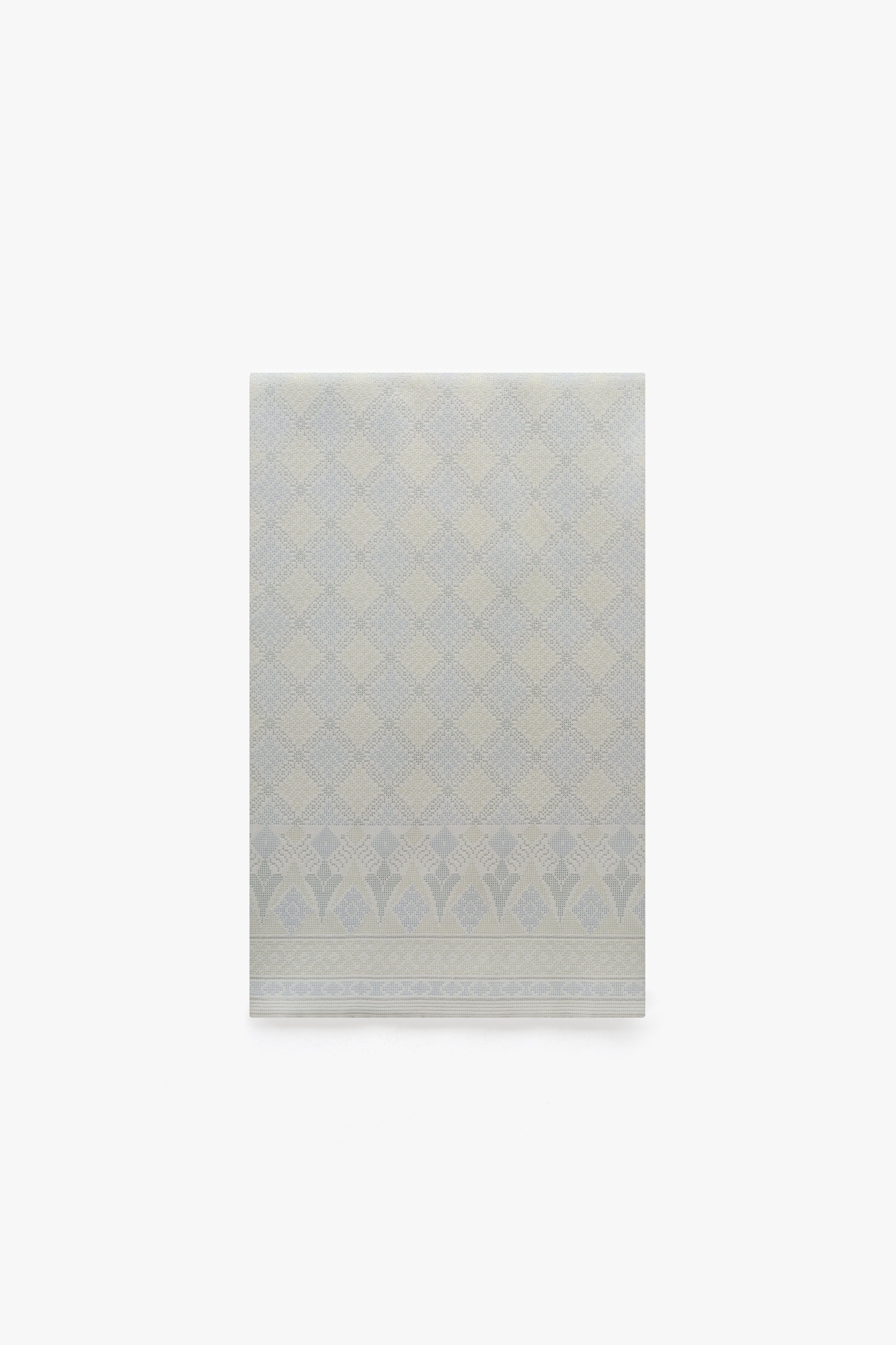 Songket Sampin in Pearl White