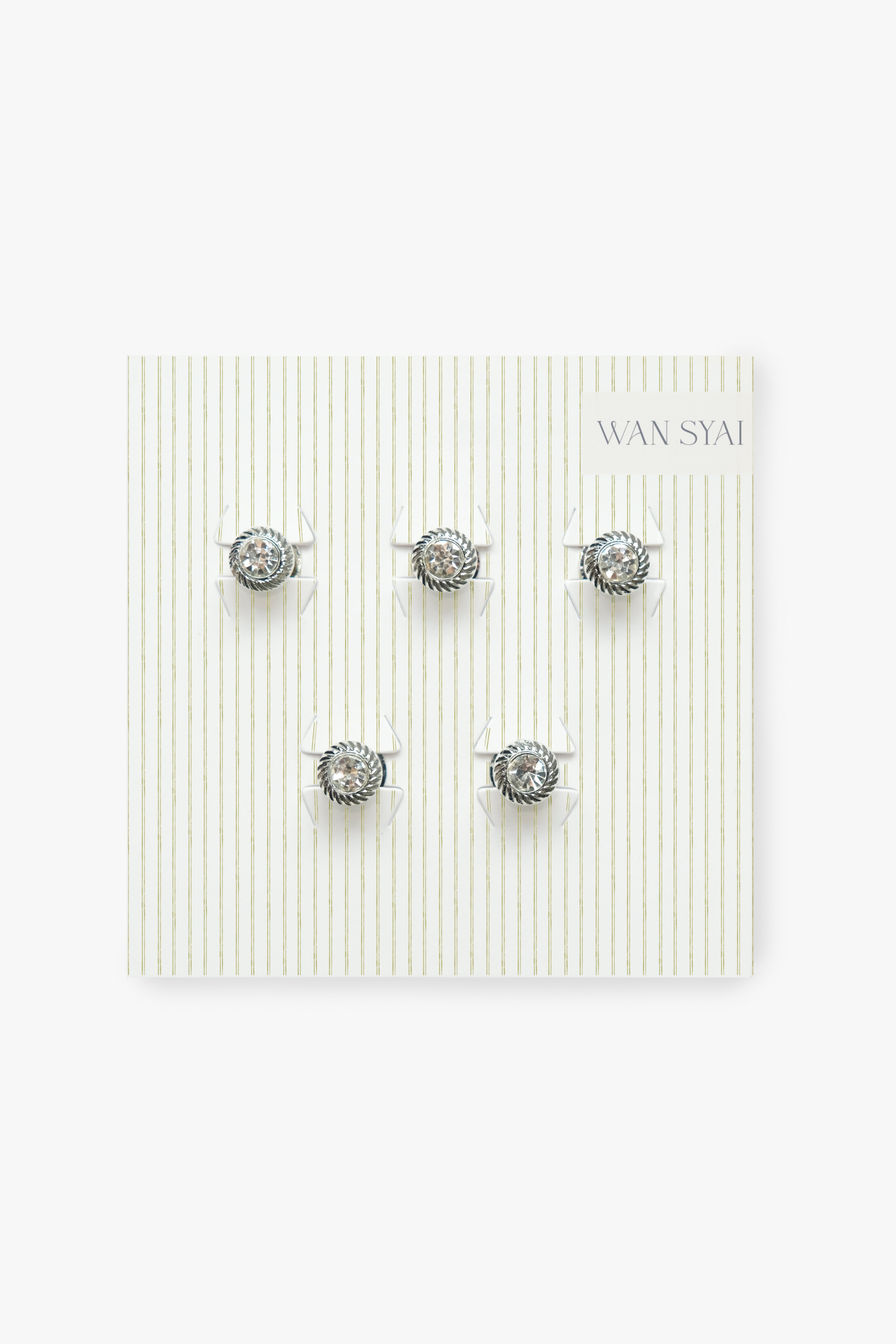 Antique Silver Baju Melayu Buttons