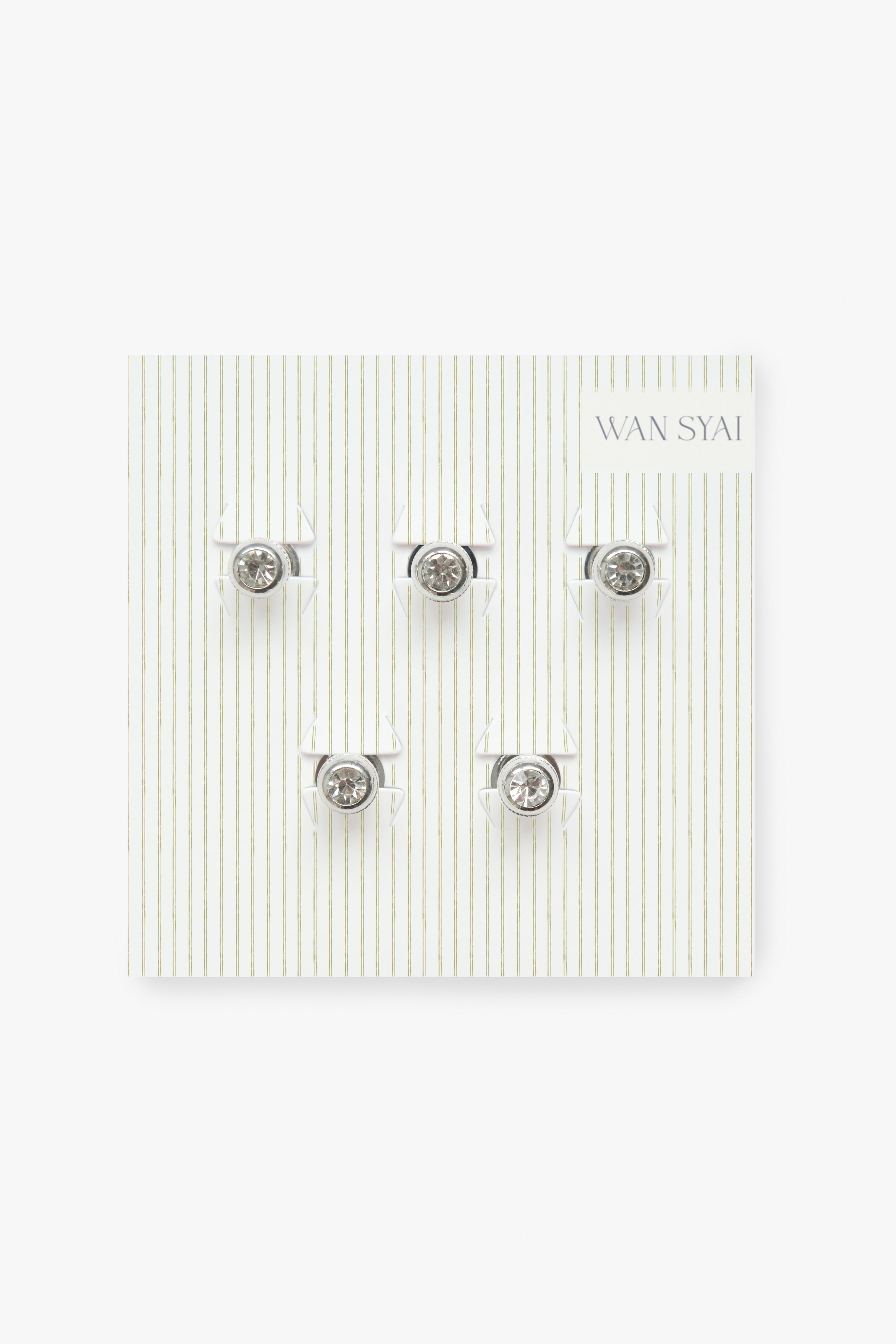 Classic Silver Baju Melayu Buttons