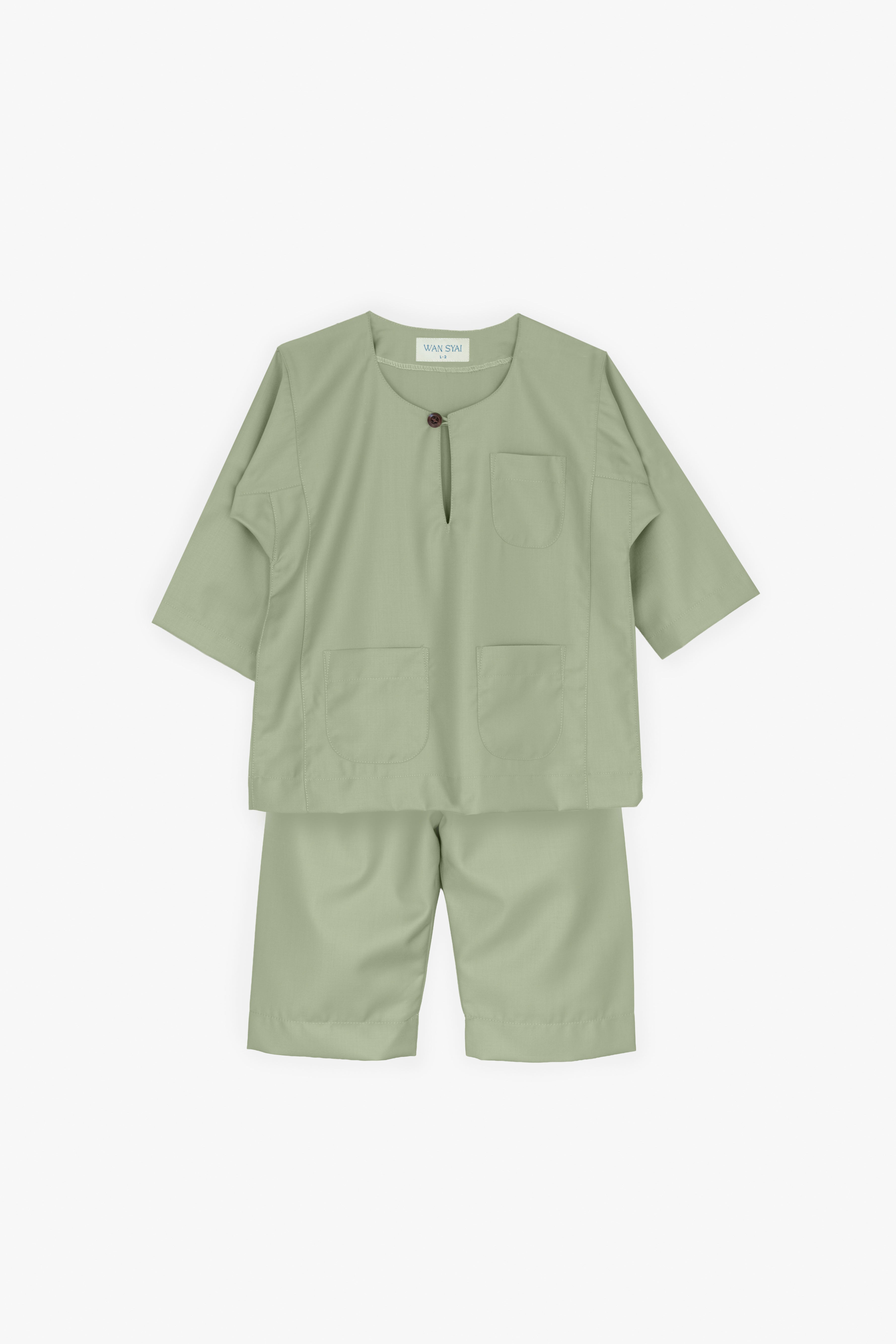 Teluk Belanga Kids with Pesak in Sage Green