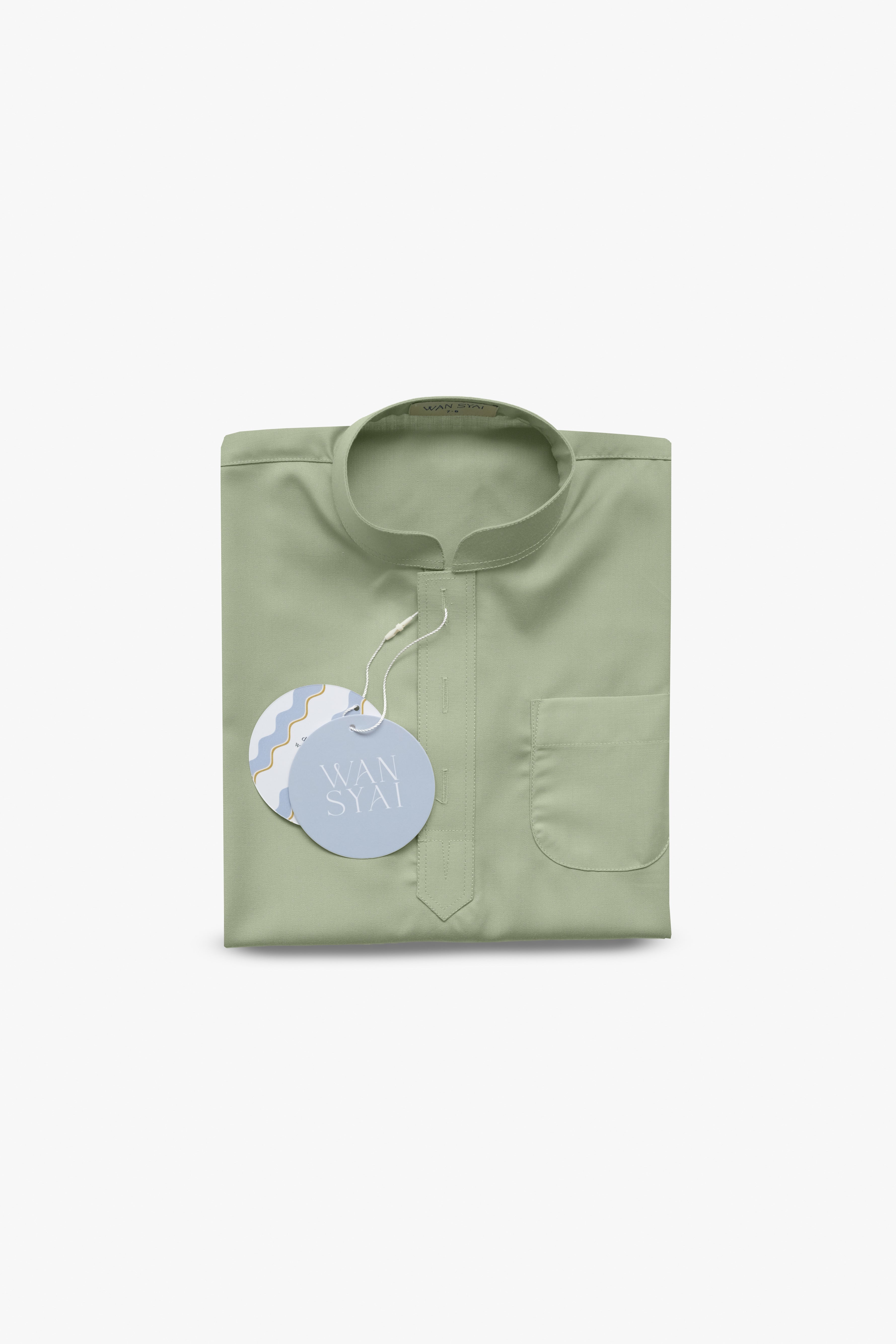 Tunku Kids with Pesak in Sage Green